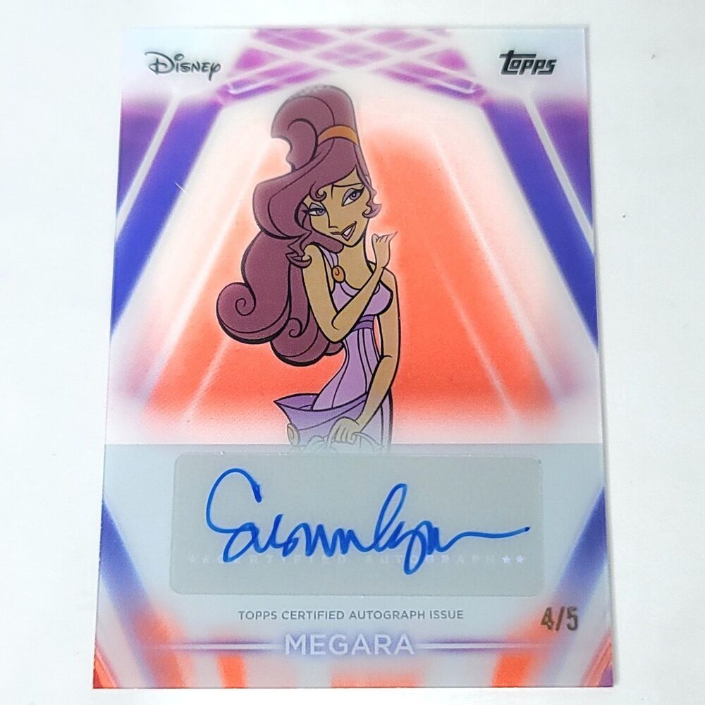 2026 Topps Disney Neon Megara Voiced Susan Egan Auto 4/5 TNA-SE Autograph